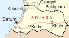 Detailed map of Adjara