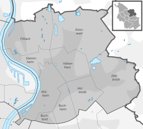 District map of Mülheim