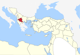 Location of Monastir Vilayet