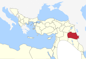 Location of Mosul Vilayet