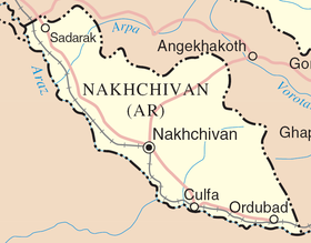 Detailed map of Nakhchivan
