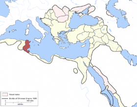 Location of Tunis Eyalet