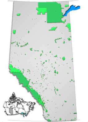 Map showing the location of Notikewin Provincial Park