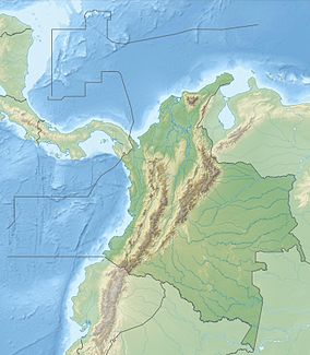 Map showing the location of Parque Nacional Natural Old Providence McBean Lagoon