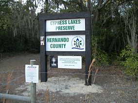 Cypress Lakes Preserve Sign; Ridge Manor Blvd.JPG
