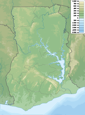 Map showing the location of Mole National Park
