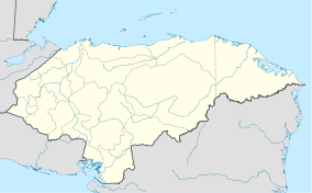 Map showing the location of Montañade Yoro National Park