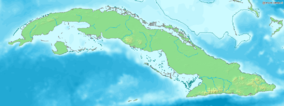Map showing the location of Cuchillas del Toa
