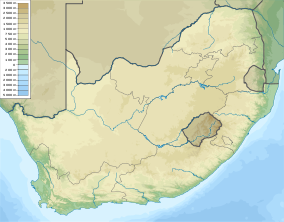Map showing the location of Mountain Zebra National Park