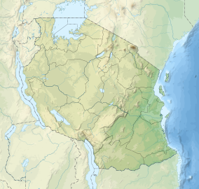 Map showing the location of Arusha National Park