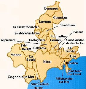 Map of the métropole