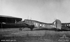 A No. 73 Squadron Anson at Nowra in 1944