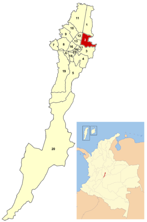 Location of the locality within Bogotá