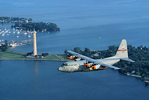 C-130H Ohio ANG over Perry Monument 2008.jpg