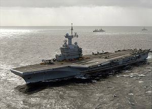The Charles De Gaulle nuclear-powered aircraft carrier