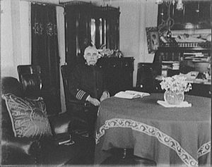 Captain Colby Mitchell Chester in his cabin on the USS Kentucky