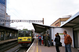 DART train at Tara Street station.jpg