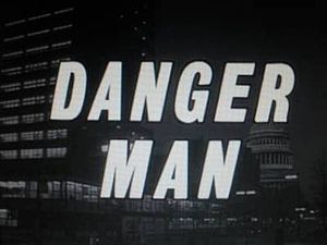 Title Danger Man superimposed over a night street scene in Washington.