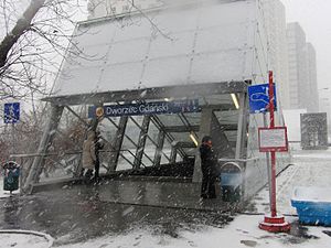 Dworzec Gdanski snowfall.jpg