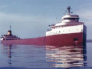  Photo of the SS Edmund Fitzgerald on the St. Marys River (Michigan-Ontario) in May 1975