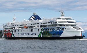 Ferry MV Coastal Celebration arrival at Departure Bay (cropped).jpg