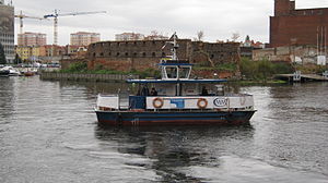Gdańsk river Motława ferry (2010).jpg