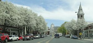 View from Main Street in the spring.