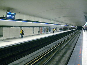 The interior of the Guy-Concordia Metro station.