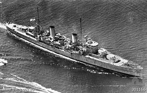 HMAS Perth in 1940