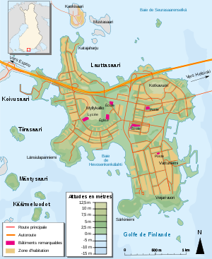 Lauttasaari district topo map-fr.svg
