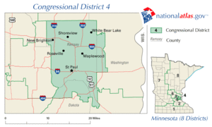 The 4th congressional district of Minnesota since 2002