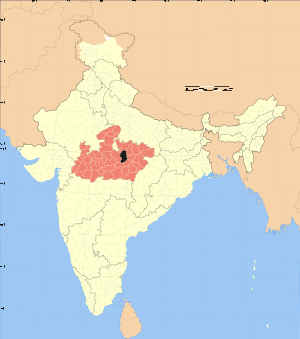 Madhya Pradesh district location map Damoh.svg