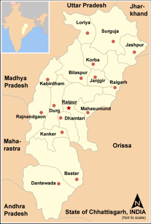 Map Chhatisgarh state and districts.png