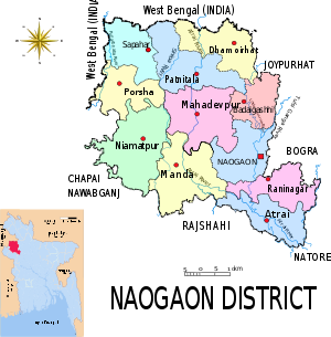 Map of Naogaon District