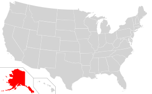 Map of USA highlighting OCA Diocese of Alaska.svg