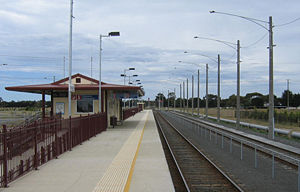 Looking towards the down end of the station