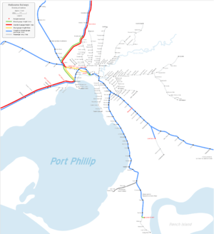 Newport - Sunshine line map