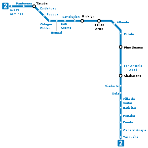 Mexico City Metro line 2.svg