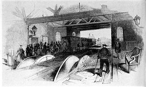 Minories station, circa 1840.