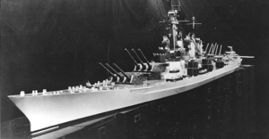 A model depicting what the Montana class would have looked like had they been completed