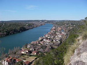 View from the summit of  Mount Bonnell, Austin, Texas}}