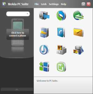 Nokia PC Suite Main window
