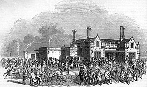 Northampton Bridge Street railway station engraving.jpg