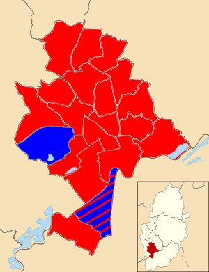 Nottingham UK ward map (2011 results).svg