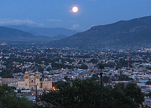A view of city of Oaxaca de Juarez from the Cerro de Fortín.