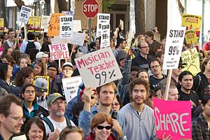 Occupy Oakland 99 Percent signs.jpg