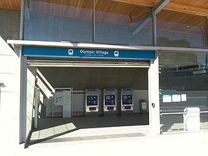 Olympic Village Station entrance.jpg