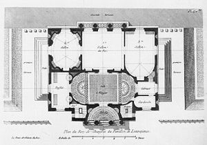 Pavillon de Louveciennes: ground floor plan shows the rich variety of shapes