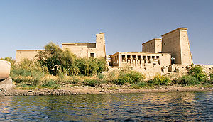 Philae temple as seen from the Nile