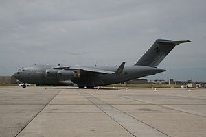 One of No. 36 Squadron's C-17 Globemaster transport aircraft in 2007